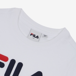 Fila Uno Linear Round Fiu T-shirt Fehér | HU-81707